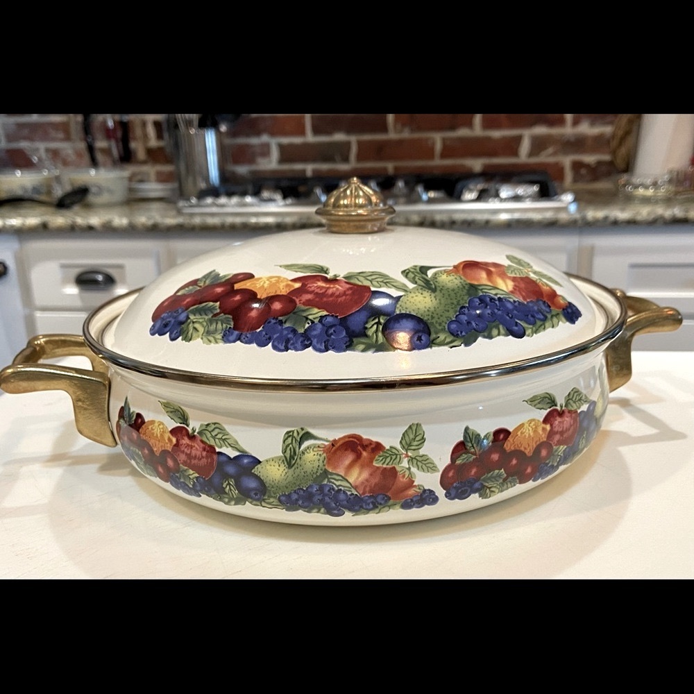 New! Porcelain Covered Steel Skillet by LincoWare. Strong. Easy Clean. Beautiful